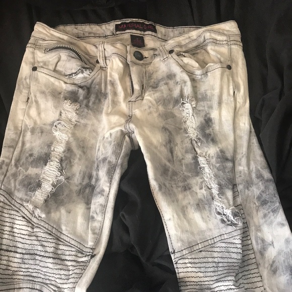 Acid washed moto jeans - Picture 2 of 6